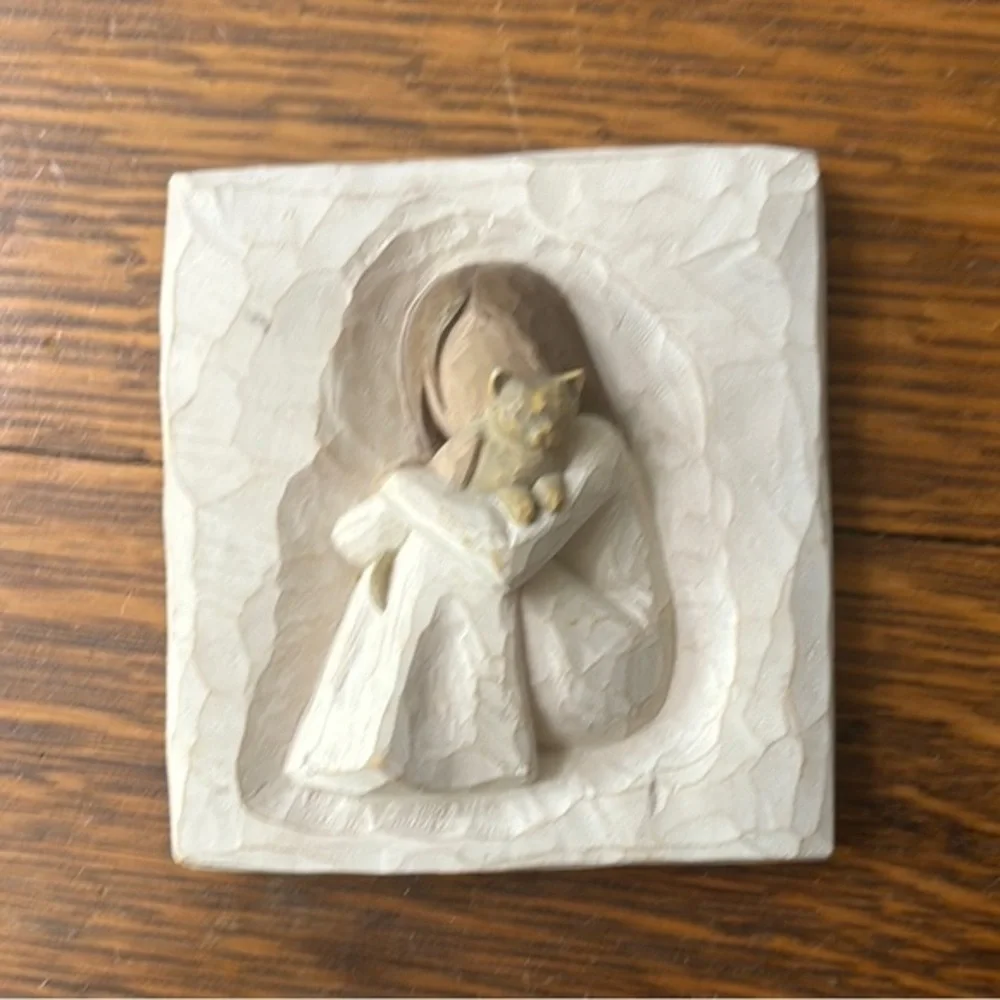 🐱 Willow Tree® “Comfort” Wall Plaque by Susan Lordi – 2003 DEMDACO